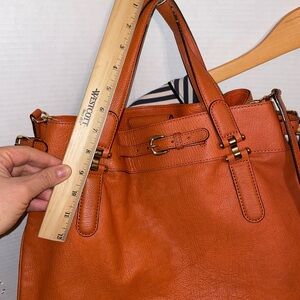 Polo by Ralph Lauren Orange Leather Tote